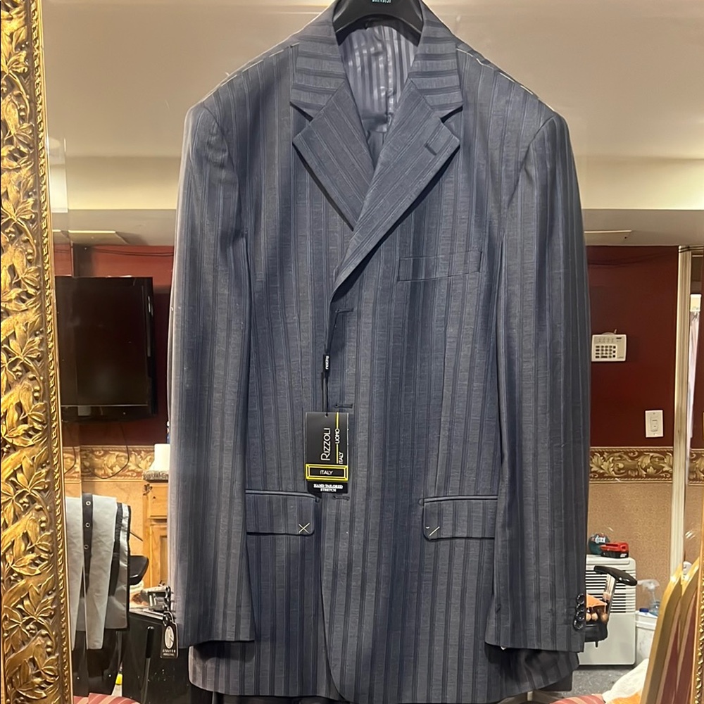 Men's Gray 4-pc Pinstripe Suit